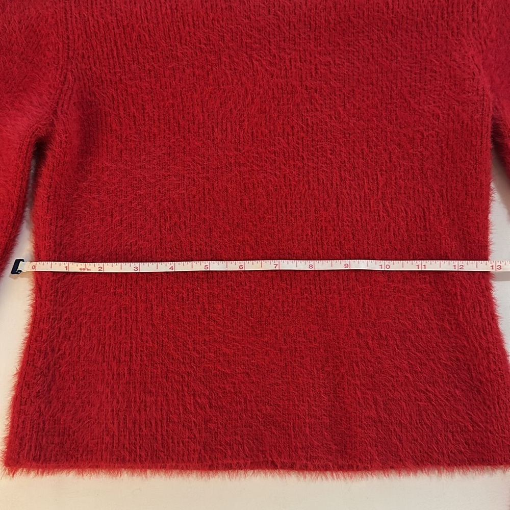 NWOT Sincerely Jules Red Fuzzy Turtleneck Sweater Size S - Picture 11 of 13